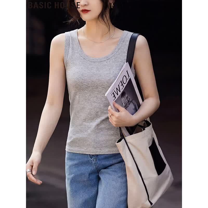 Basic House Women s Ice Silk Slim Camisole Top L