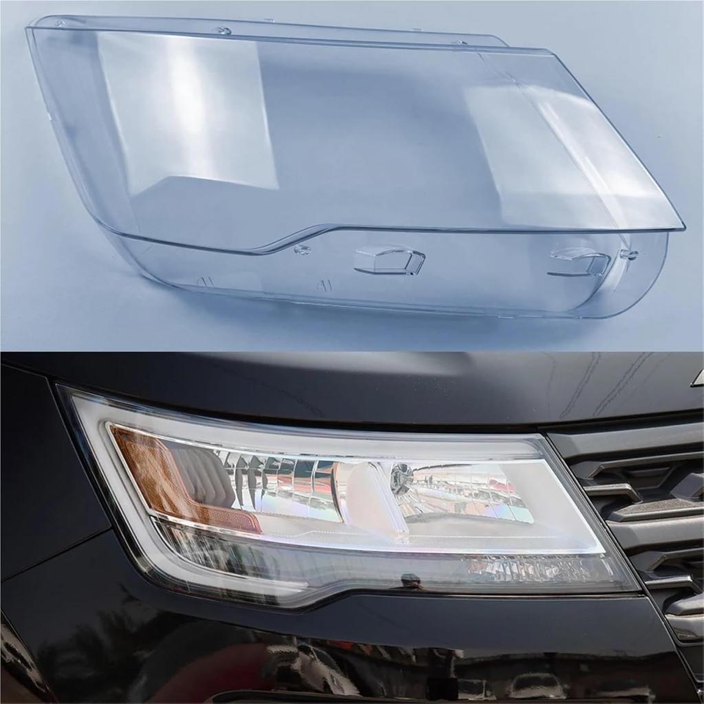 Compatible for Ford Explorer 2016 2017 2018 Headlamp Transparent Cover Headlight Shell Lampshade Case Plexiglass Replace Original Lens(Left)