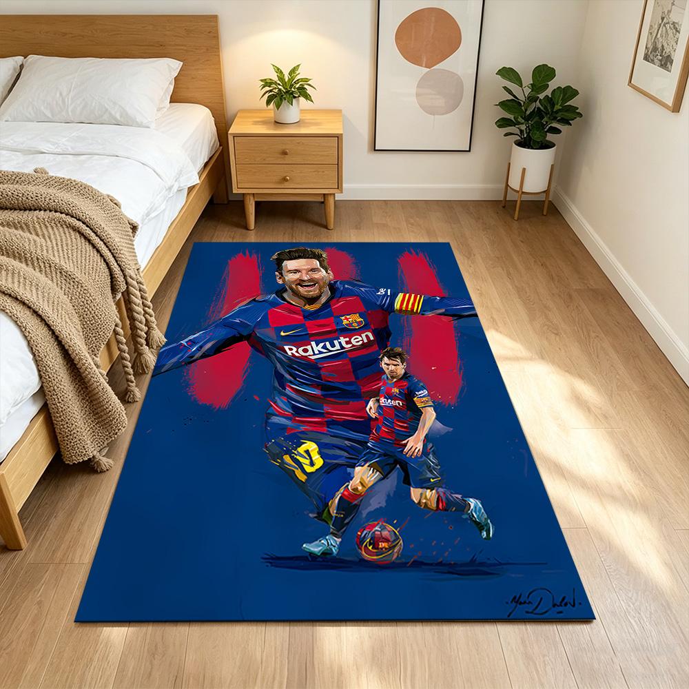 Inter Miami FC Messi Floor Rug Office Rug Perfect for Playrooms Bedrooms Foyer Hallway Antislip Carpet Office Home Decor Spiritual Gift