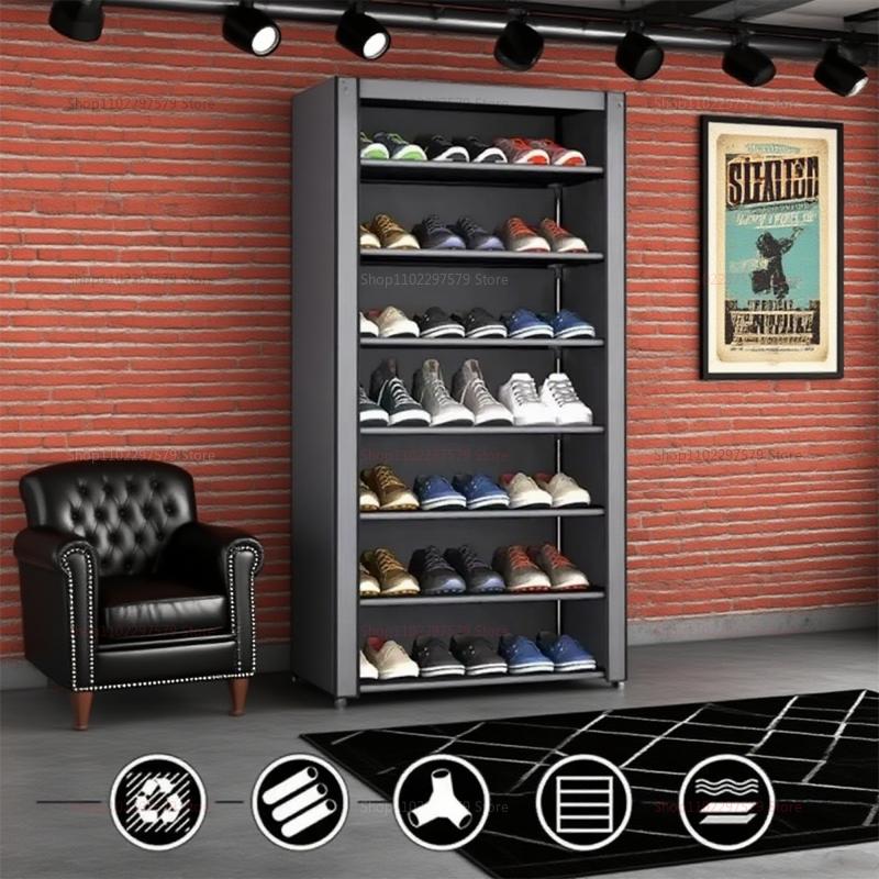 Simple dustproof shoe cabinet for dormitory apartment multi-level storage foyer shoe organizer rental house rental house durable