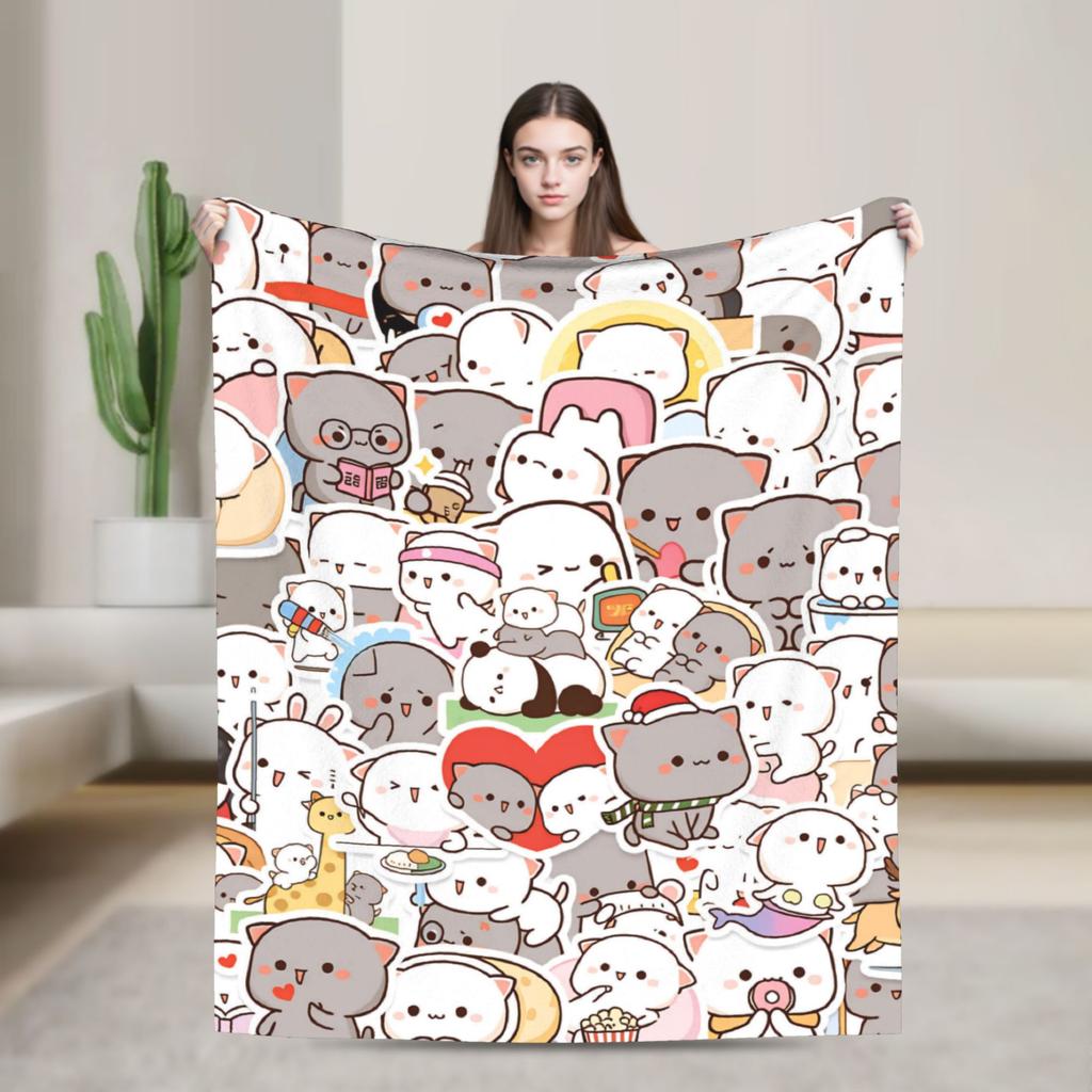 bubu dudu love Flannel Blanket Adults Child  Super Soft Throw Blanket Winter Outdoor Bedspread Sofa Bed Cover