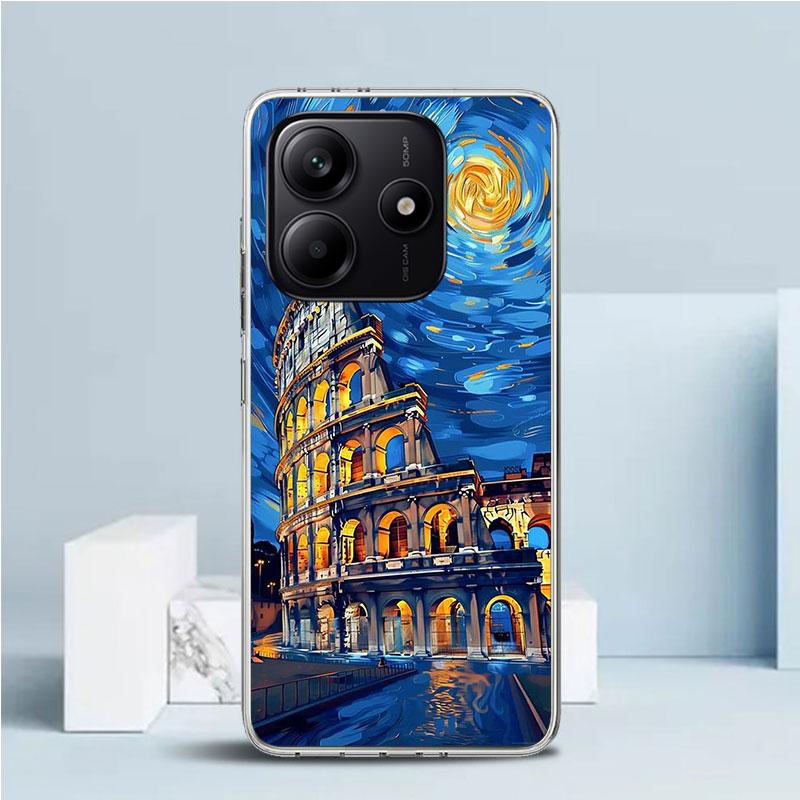 

Roman Colosseum Soft Cover for Xiaomi Redmi Note 15 14 13 12 Pro Plus Phone Case 14S 11S 11T 11E 10S 10 4G Pattern Shell Redmi N Redmi Note 14 4G