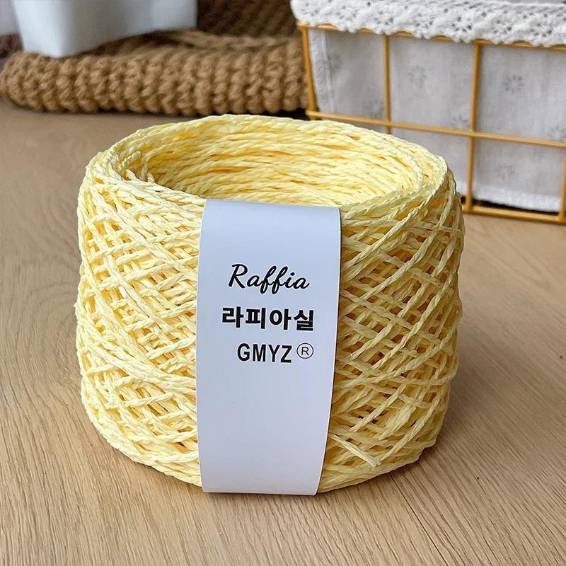80g Farben Raffiagarn Flauschig Natur Doppelfädiges Raffiagarn Häkelhut Spezialgarn Sommerhut Gehäkeltes Häkelgarn Papyroidgarn
