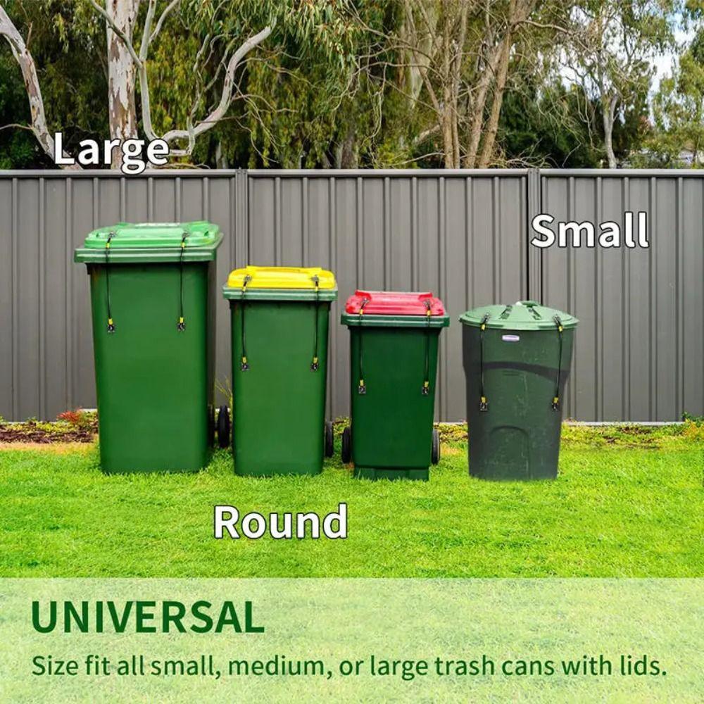 Zestaw blokad pokrywy pojemnika na odpady Heavy Duty Klamra ze stali nierdzewnej Paski blokujące pokrywę kosza na śmieci