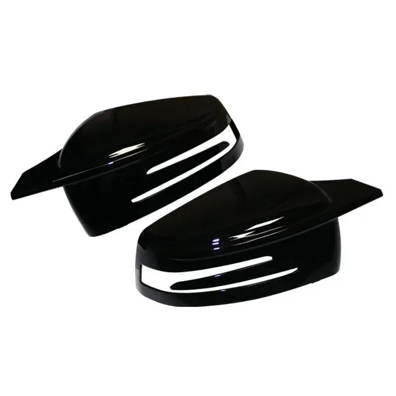 For Mercedes Benz C GLC S E Class W176 W246 W204 W212 W221 C117 X204 Sticking carbon Black Side Rearview Mirror Cover Caps