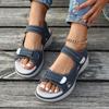 Women's 2026 Summer Velcro Sandals: Large Size, Comfortable, Lightweight, Breathable Beach Shoes with Thick Sole