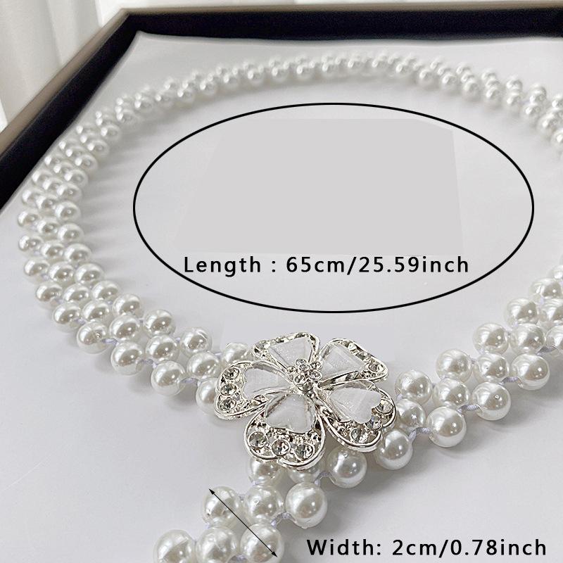 Elegant Simple Pearl Belt For Women Girls  Temperament Body Jewelry Sweet Versatile Dress Decorative Waist Chain Gifts