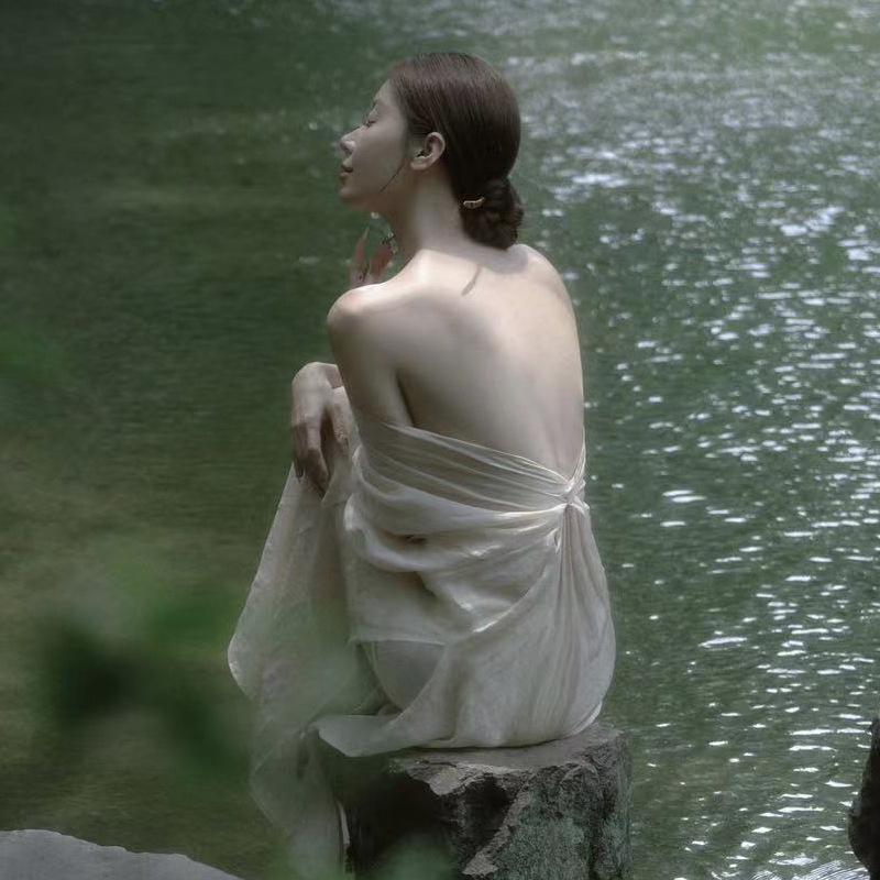 Letní volný střih Hanfu šaty pro ženy inspirované zenem