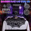 Halloween Lace Spider Web Placemat Fireplace Cover Skeleton Skull Tablecloth Hollow Out Spiderweb Placemat Halloween Party Decor