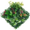 Green Artificial Plant Wall Plastic Fake Green Grass Mat Greenery Simulation Plant Sheet  Outdoor