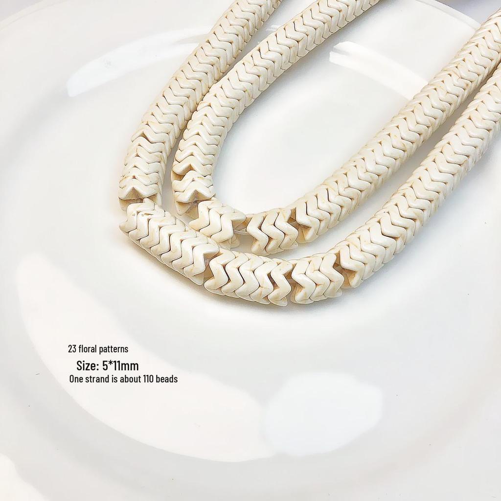 White Turquoise Beads for DIY Necklace Jewelry Accessories - Loose Spacer Beads