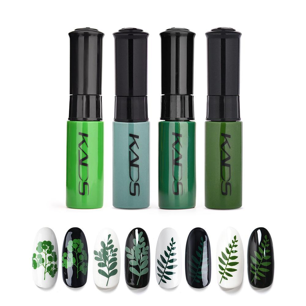 

KADS 4 шт./компл. набор лаков для ногтей красочный лак для стемпинга ногтей печать лак для ногтей