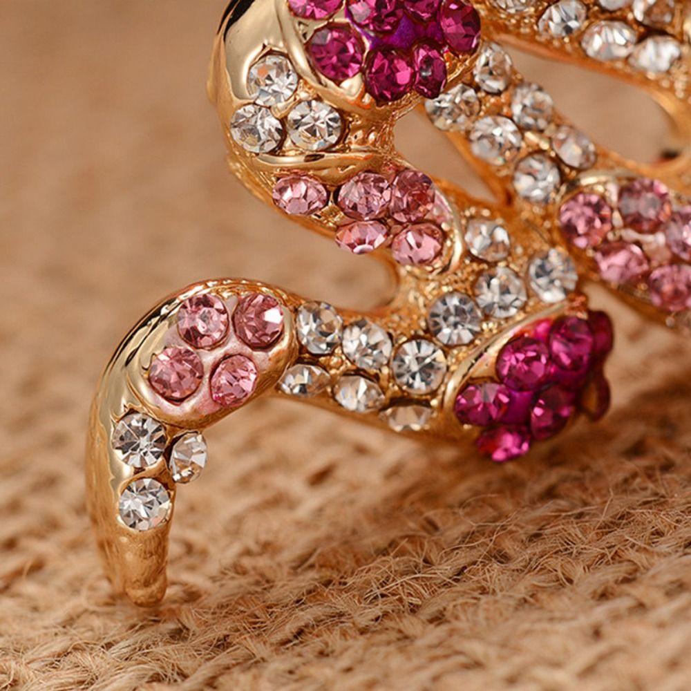 Exquisite Rhinestone Snake Keychain Fortune Women's Bag Pendant Year of Chinese