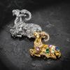 Animal Rhinestone Lapel Pin Zinc Zinc Alloy Goat Sheep Metal Badge Ins Style Sheep Brooch  New Year's Party