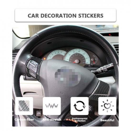 For Toyota Camry 2007-2011 Carbon Fiber Steering Wheel Button Cover Trim Type C