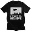 2026 Stijlvol Mannen The X Files I Want To Believe T-shirt Mannen Vrouwen Ronde Hals T-shirt Alien UFO Area 51 T-shirt Dier Harajuku Streetwear Korte Mouw Tee