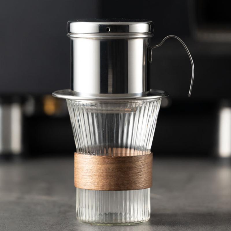 Coffee Filter Small French Press Portable Stainless Steel Vietnamese Coffee Pot For Pour Over Barista Maker Reusable Dripper