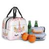 Schattig Eenhoorn Cartoon Patroon Draagbare Lunchbox Vrouwen Waterdicht Thermisch Koeler Voedsel Geïsoleerde Lunchtas School Kinderen Student