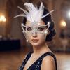 Geheimnisvolle Stil Strassstein Maske Kreative Maskerade Maske Elegante Feder Maske Karnevals Partys