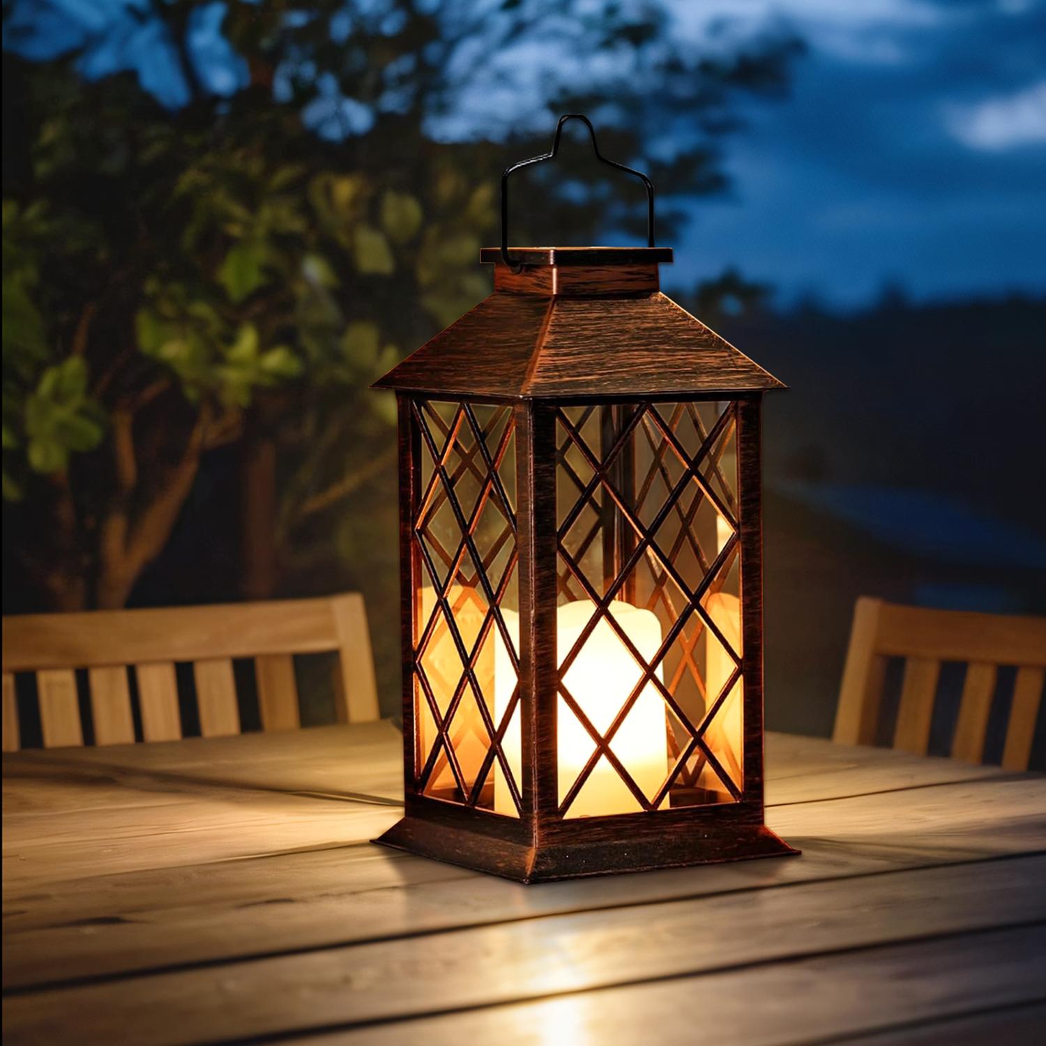 

1 Pc Solar Hanging Lamp Flickering Flameless Candle Waterproof LED Light For GardenTable Patio Lawn Outdoor Party Decorative 0-5W теплим білим кольором