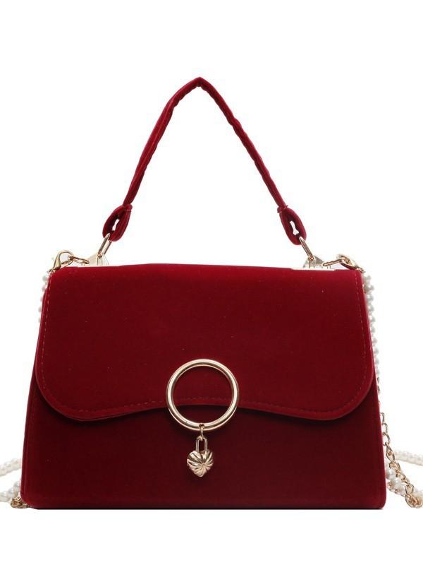 Pochette da Sposa in Velluto con Cuciture per Matrimoni e Occasioni Speciali
