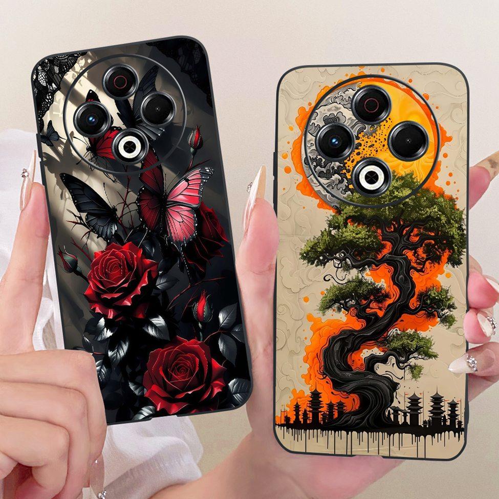 Case For Tecno Spark 30 4G Cover KL6 Cute Cat Fashion Butterfly Painted Casing For Techno Spark 30 Bumper