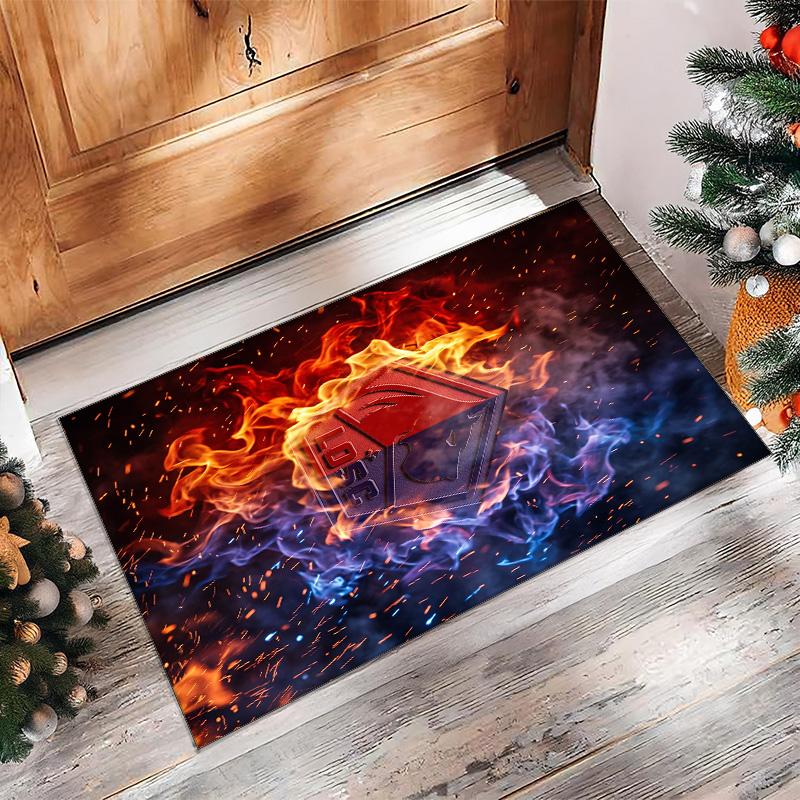 LOSC Lille FC Soccer Football Pattern Soft Area Rug Non Slip Indoor Floor Carpet Sports Decor Mat for Bedroom