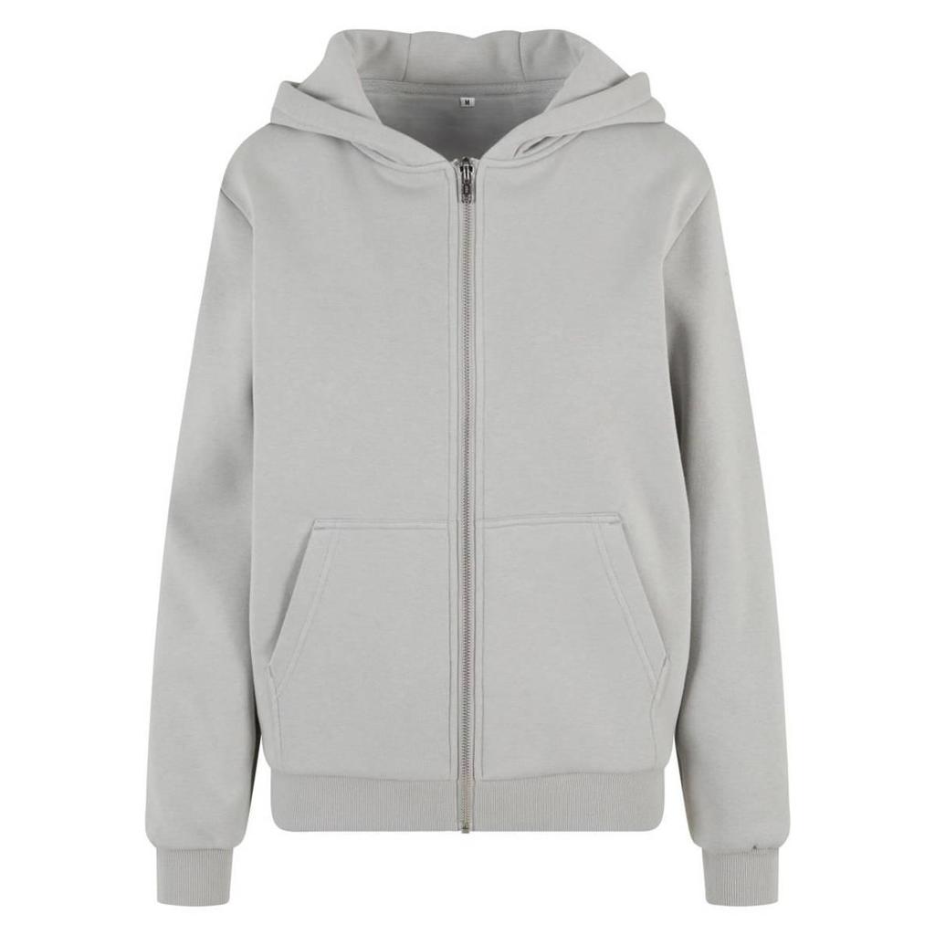 Build Your Brand Womens/Ladies Fluffy Full Zip Hoodie
