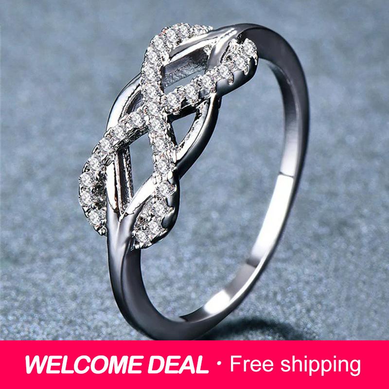 ZDADAN 925 Sterling Silver Charm Zircon Ring for Women Wedding Jewelry Gift 5