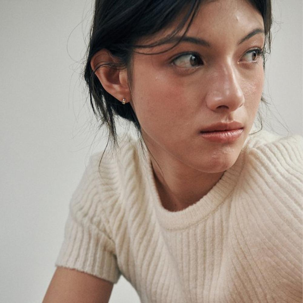 Verte 925 Silver Bun Earring  Silver    deux.Silver.208