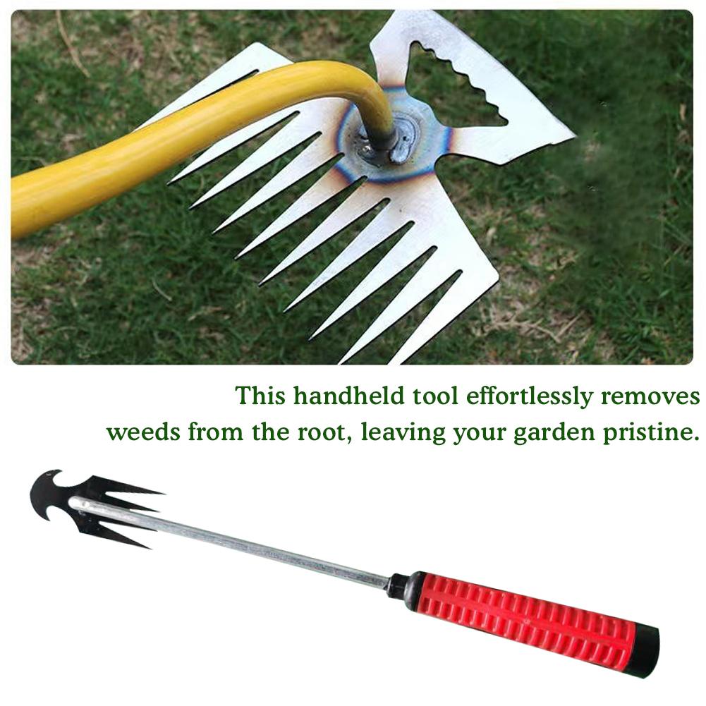 Manual Garden Weeder Durable Weeding Removal Rake Cultivating Planting Agriculture Backyard Planting Cultivating Weeder Gar B1D0
