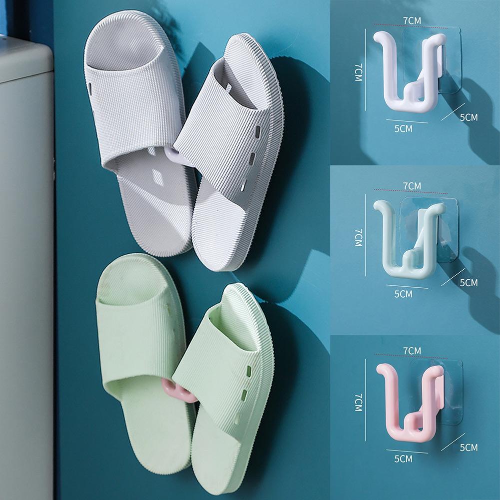 Slippers Hook 7*5*5cm Bathroom Bedroom Drain Rack Flexible Household Neat Shoe Non-punched Replacement Storage