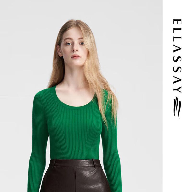 

ELLASSAY Женский вязаный свитер с U-образным вырезом S