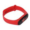 Mini Children Electronic Watch Red LED Simple Student Sports Electronic Watch with Silicone Watch Band Red