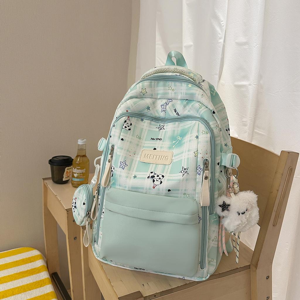 New Schoolbag, Japanese INS Style, High Aesthetic, Fresh Sweet, Cute Cartoon Backpack, Lightweight Backpack for Middle and High School Students