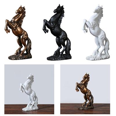 Figuritas de Estatua de Caballo - Decoración de Escultura de Resina de Pie