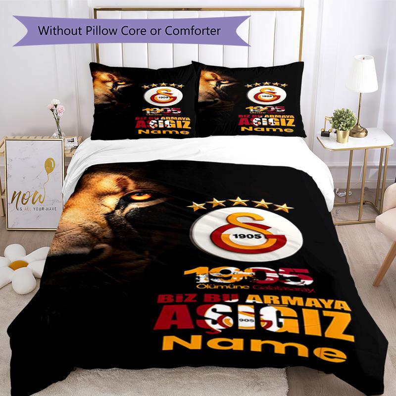 Galatasaray Pride Loyalty Customize your name Bedding Set Breathable Duvet Cover with Pillowcases Home Decoration Birthday Gift