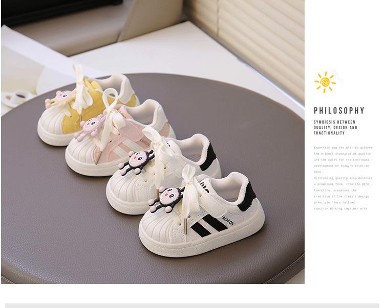 2026 Cute Cartoon Toddler Board Shoes - Korean Style Spring/Autumn Shell Toe Walking Shoes for Boys & Girls