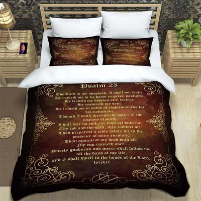 Bibbia Cristiana Salmo 23 modello Copripiumino Federa Biancheria da Letto Set Tre Pezzi Multitaglia Set Copripiumino Copripiumino Set Biancheria da Letto