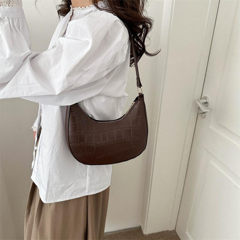 Trendy And Simple New Moon Bag For Women In Black Brown Pink White Khaki Colors Perfect For Daily Use