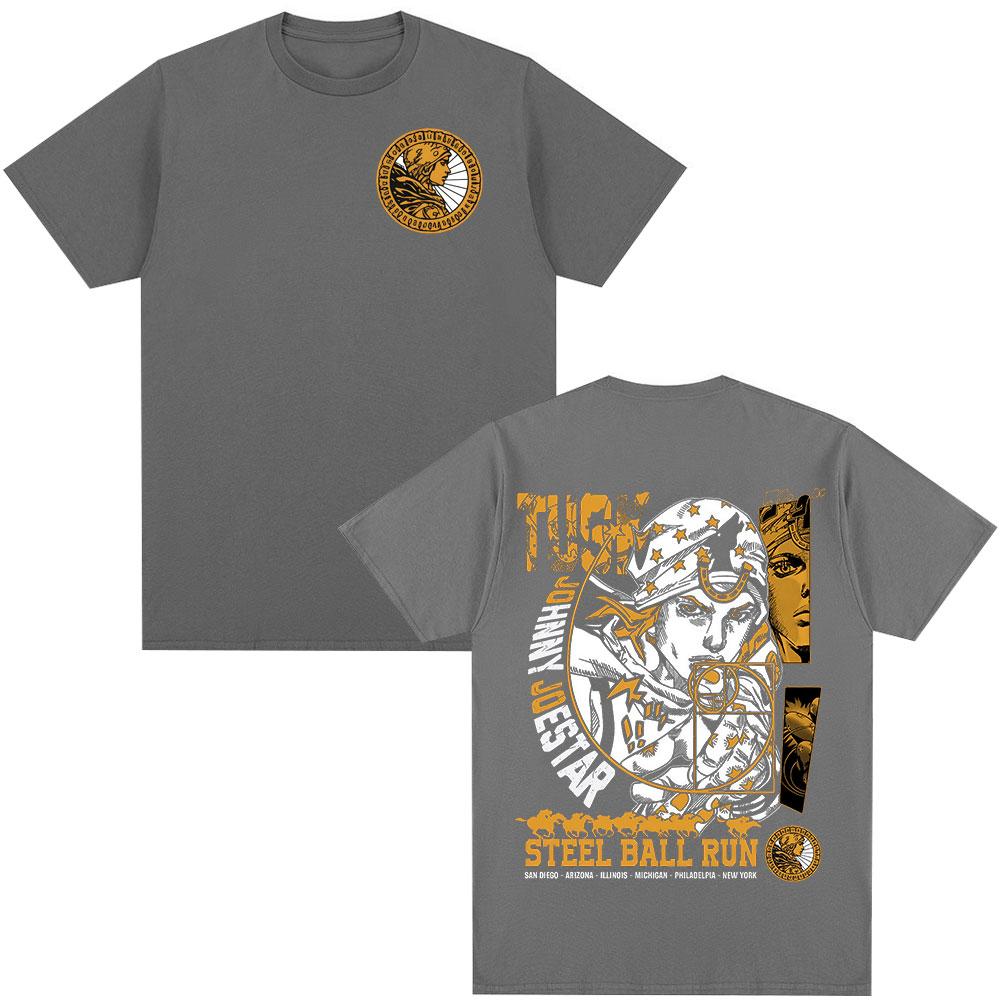 Anime Jojo Bizarre Adventure Tshirt Johnny Joestar Unisexga Graphic Tshirts Unisex Women Cotton Casual T Shirt Streetwear