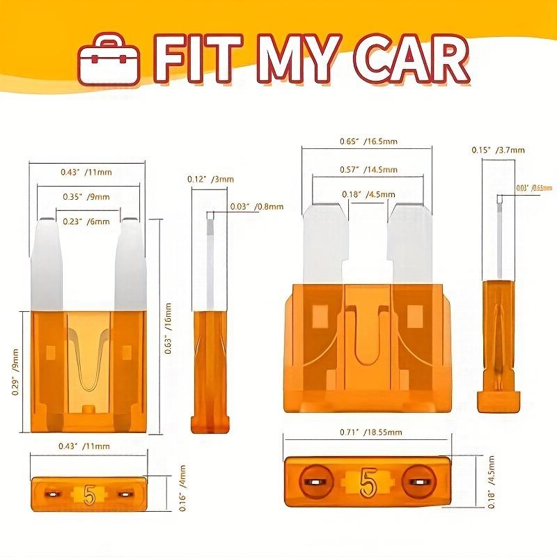 Kit Assortimento Fusibili a Lama per Auto 300 pezzi, 2A/3A/5A/7.5A/10A/15A/20A/25A/30A/35A/40A Auto Camion Automobilistico Medio Piccolo Fusibile Misto Moto