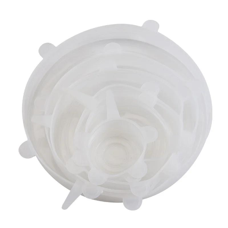 Silicone Cover Stretch Lids Reusable Airtight Food Wrap Covers Keeping Fresh Seal Bowl Stretch Wrap Cover Kitchen Cookware