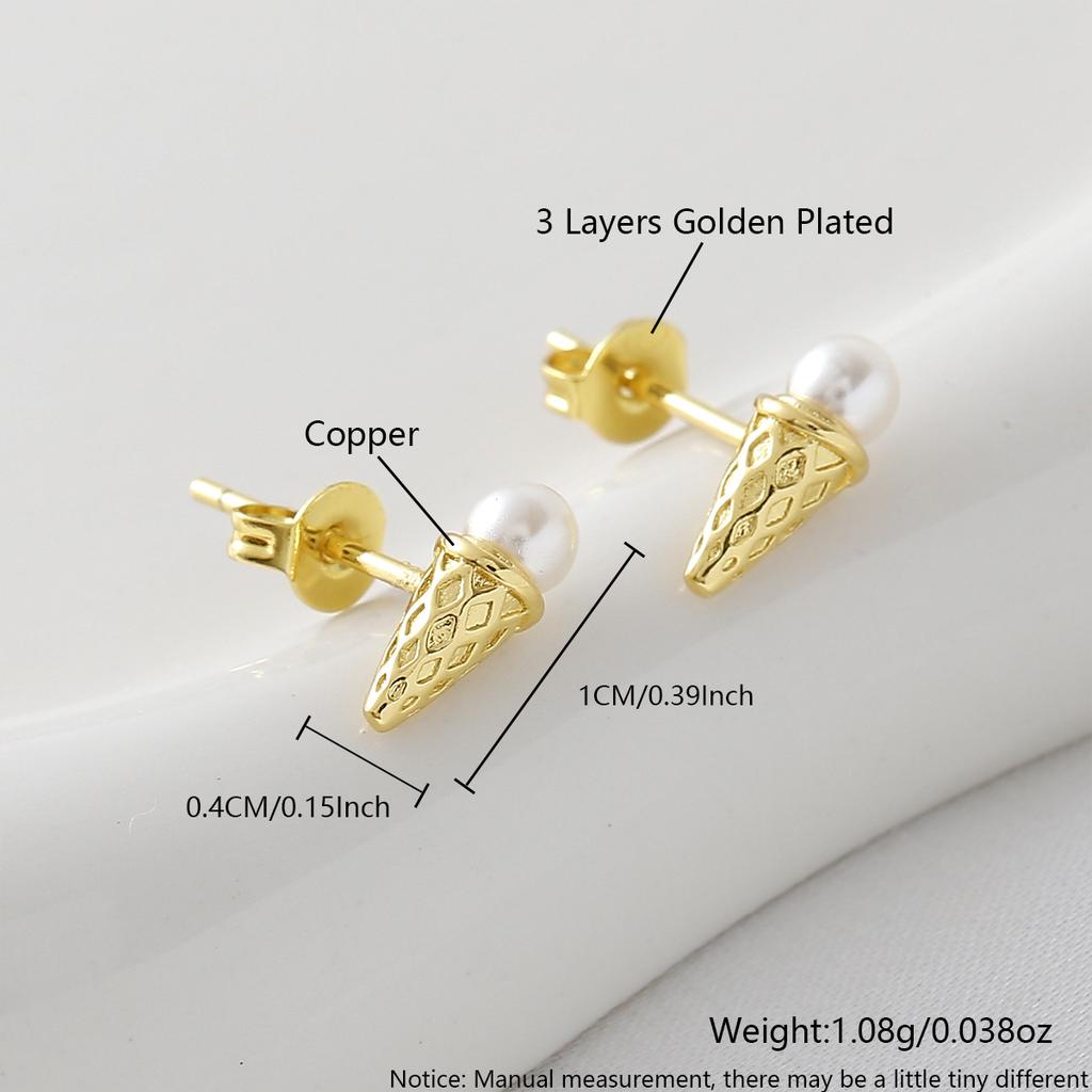 Four-leaf Clover Heart Ice Cream Cone Denim Boots Earrings Unique Design Earrings