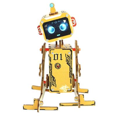 DIY Roboter Wissenschaft 3D Holzpuzzles Sprachaktivierter Roboter STEM Bausätze Pädagogische Bausteine Montage Spielzeug für Kinder Jugendliche