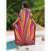 Plus Size Women's New Beach Blouse Print Loose Holiday Bikini Sunscreen Swimsuit Blouse