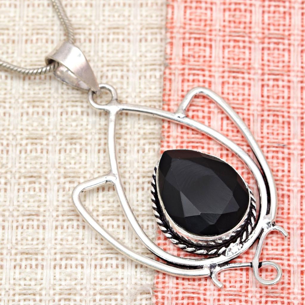 Black Spinal  Pendant Gemstone Jewelry Handicraft Valentine'Day Gold