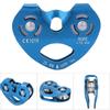 25KN Aluminium Alloy Heavy Duty Single Swivel Rope Pulley Block Climbing (blue)
