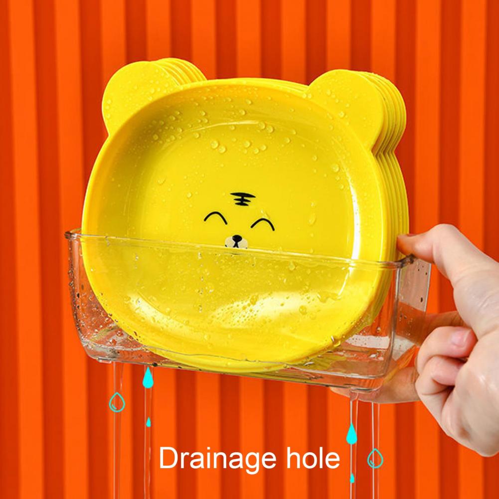 Cartoon Bear Storage Tray Cute Dishes Plate Fruit Snack Plates Desktop Decorative Trays Food Organizer Kitchen Table Supplies