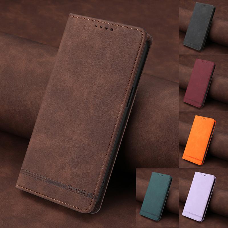 Leder Retro Anti-Diebstahl Brieftasche Flip Case Für Samsung Galaxy S21 Ultra S20 FE S10 Lite S8 S9 Plus S6 S7 Edge Handyhülle Cqoue